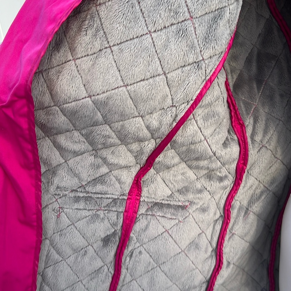 CALVIN KLEIN Hot Pink Quilted Faux Fur Lined Coat - Women’s XL - Picture 7 of 11